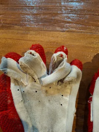 Guantes hockey Wolkam Rojos Talla Alevín