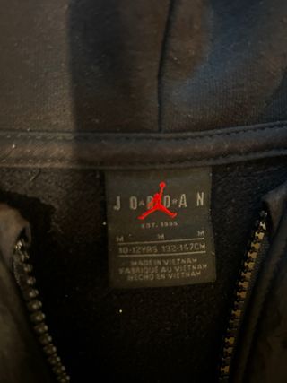 Sudadera Jordan cremallera negra y roja