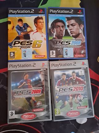Pack 4 Juegos PS2: PES 6, 2008, 2009, 2010
