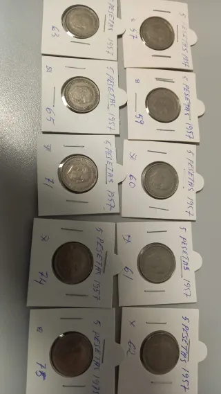 5 Pesetas 1957 España