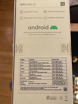 Oppo A74 5G Argento Nuovo