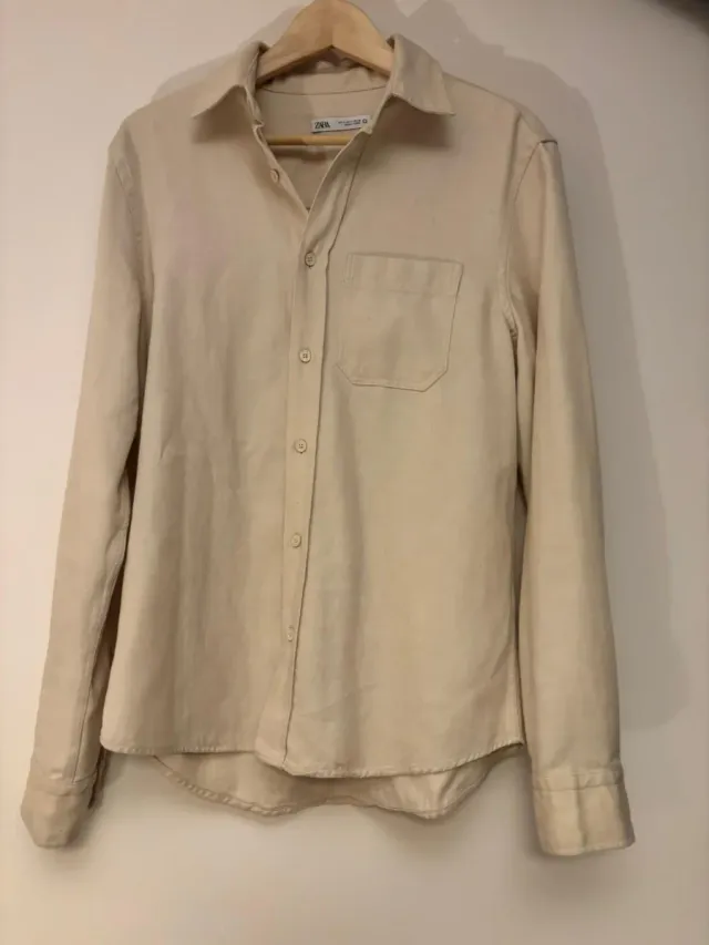 Camisa Zara Hombre Beige usada 2 veces