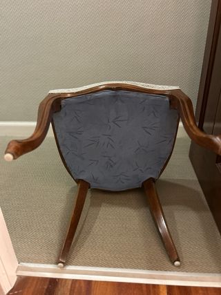 Sillas de comedor de madera y ratán