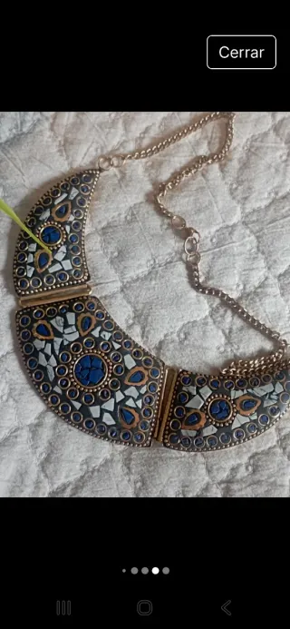 Cartera y Bolso de fiesta azul y dorado