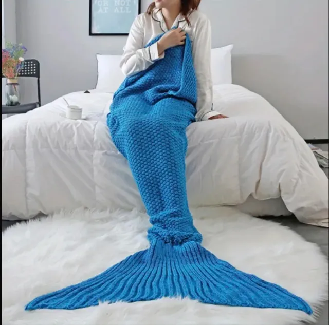 Manta Cola de Sirena Azul