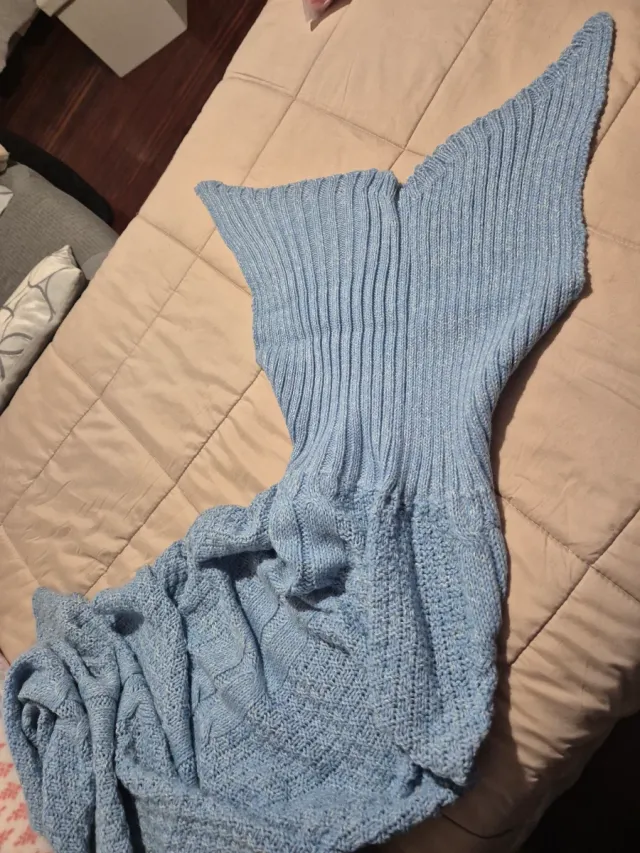 Manta Cola de Sirena Azul