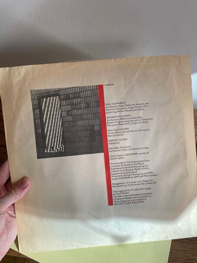 Vinilo OMD - Architecture & Morality original 80s