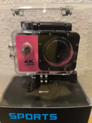 Cámara Deportiva 4K Ultra HD Rosa