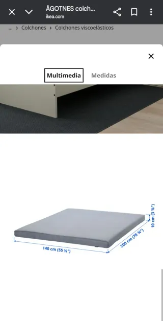 Colchon de espuma gris