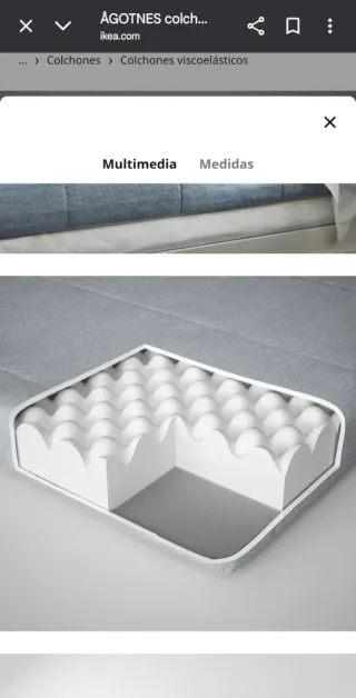 Colchon de espuma gris