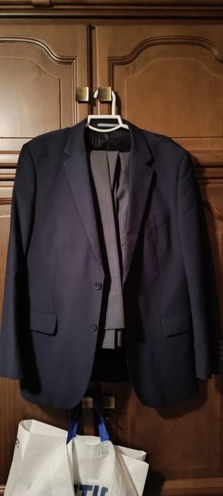Conjunto Traje Gris Azul Hombre XXL 53 Capelhi