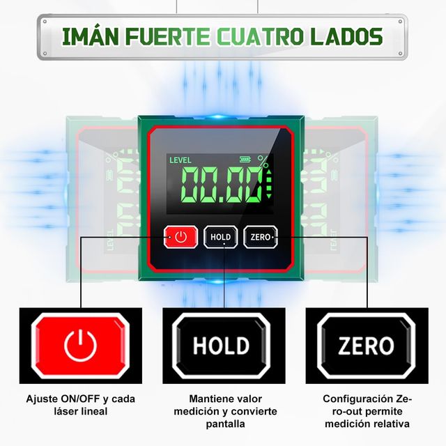 Inclinómetro Digital Laser Magnetico