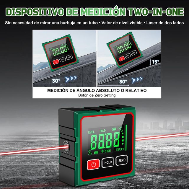 Inclinómetro Digital Laser Magnetico