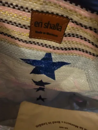 Borsa En Shalla nuova oro e rosa