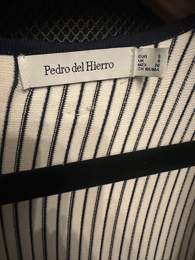 Vestido de punto rayas blanco y negro