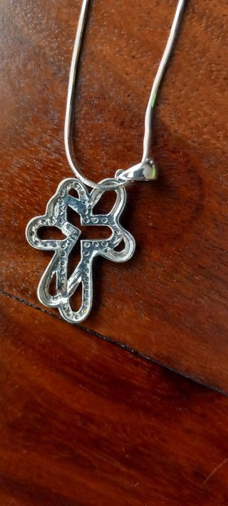 Colgante y cadena de plata