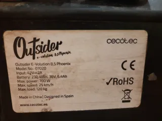 Patinete Eléctrico Outsider E-Volution 8.5