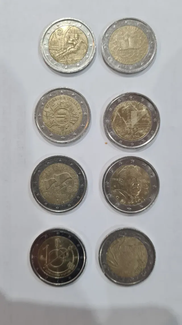 Lotto 8 Monete Commemorative Italia