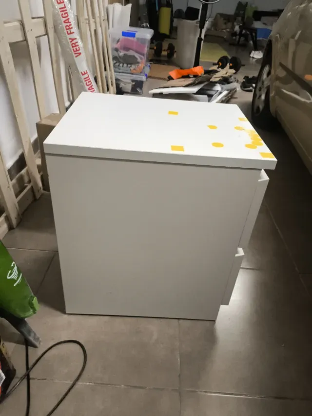 Comodino MALM Ikea Bianco