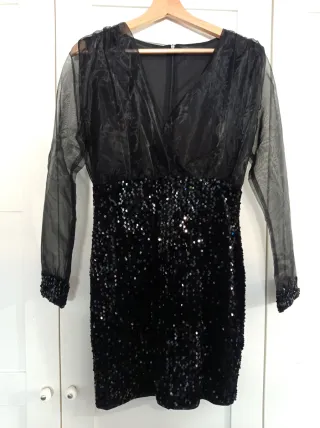 Abito da sera paillettes nero