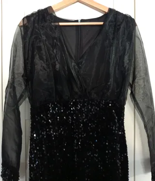 Abito da sera paillettes nero