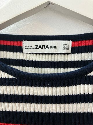 Jersey Zara Rayas Multicolor Manga Larga