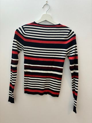 Jersey Zara Rayas Multicolor Manga Larga