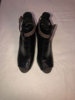 Michael Kors Botines Tacón Abiertos Negro