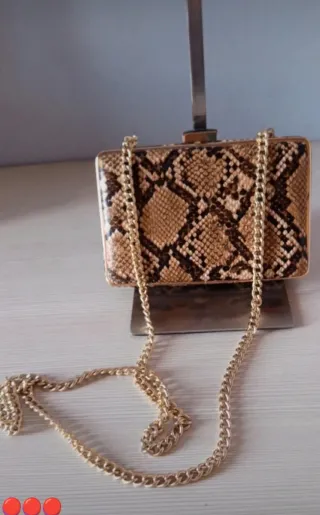 Pochette Mango effetto pitone