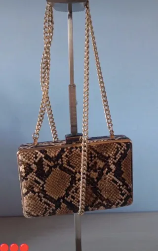 Pochette Mango effetto pitone