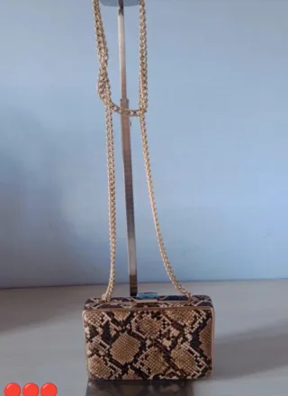 Pochette Mango effetto pitone