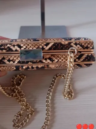 Pochette Mango effetto pitone