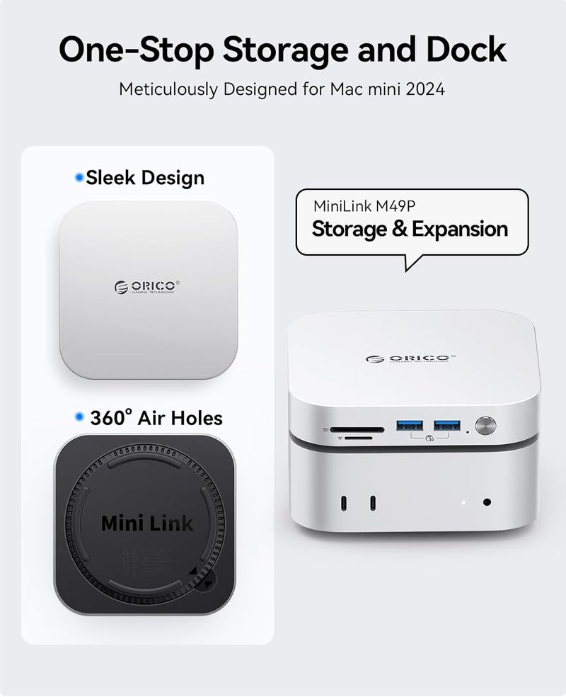 Docking station 9 en 1 Mac Mini M4 slot SSD NUEVO afbeelding 4