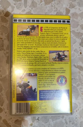 Película VHS Escuela Pilotaje Kenny Roberts