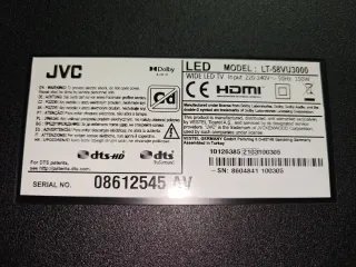 Televisión JVC de 58 pulgadas Negra