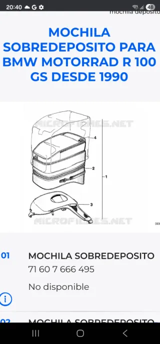 Bolsa Sobredepósito BMW R100GS