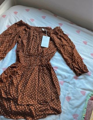 Vestido Pull&Bear lunares manga larga