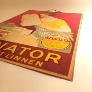Cartaz publicitário antigo 1930's Radiator 40x30cm