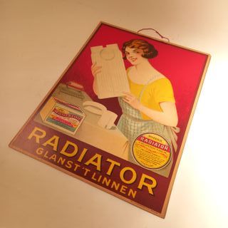 Cartaz publicitário antigo 1930's Radiator 40x30cm