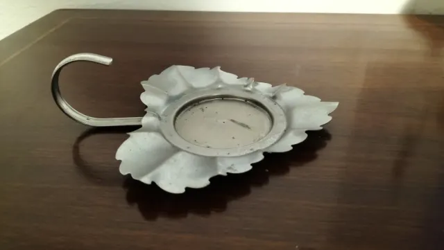 Bandeja metal plateado hoja