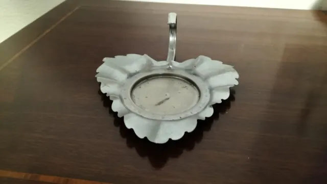 Bandeja metal plateado hoja