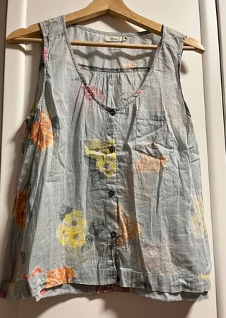 Camisa sin mangas Hitz floral verde