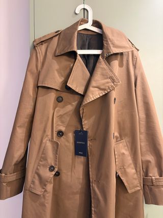 Gabardina MNG Beige Talla XS Nueva con Etiqueta