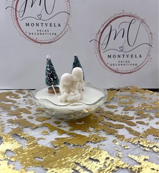 Vela Belén Navidad Cristal