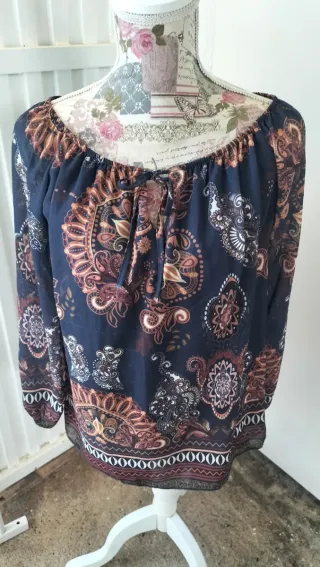 Blusa estampada mujer forro interior