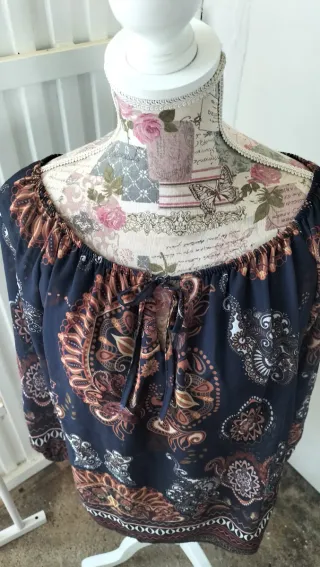 Blusa estampada mujer forro interior