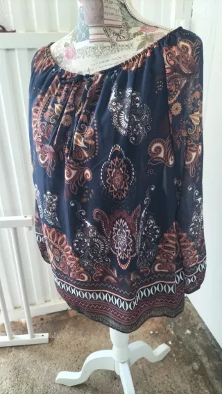 Blusa estampada mujer forro interior