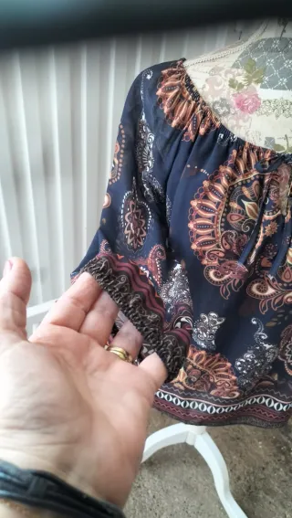 Blusa estampada mujer forro interior