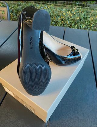 Scarpe Hogan vernice tacco alto nere 35