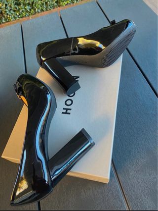 Scarpe Hogan vernice tacco alto nere 35